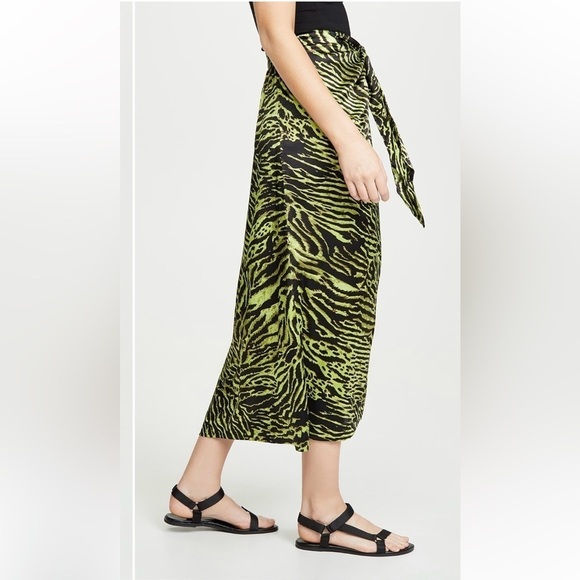 GANNI Green Printed Skirt - Picture 5 of 16